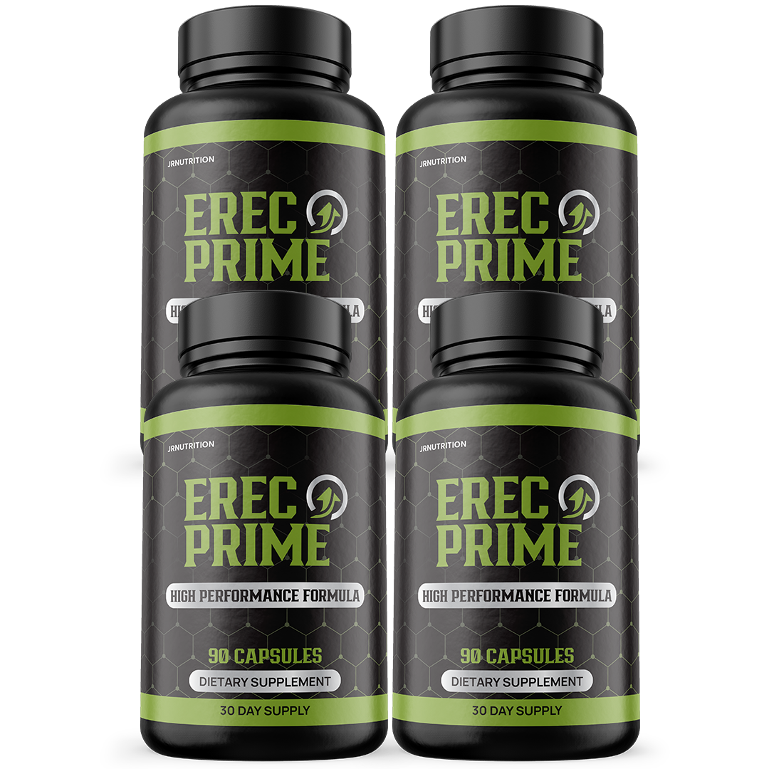 Erec Prime Supplement for Men Virility, Male Performance Pills - 4 Bottles